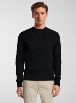 Waffle knit sweater