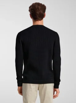 Waffle knit sweater