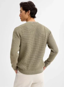 Waffle knit sweater