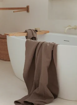 Waffled cotton bath sheet