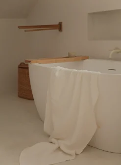 Waffled cotton bath sheet