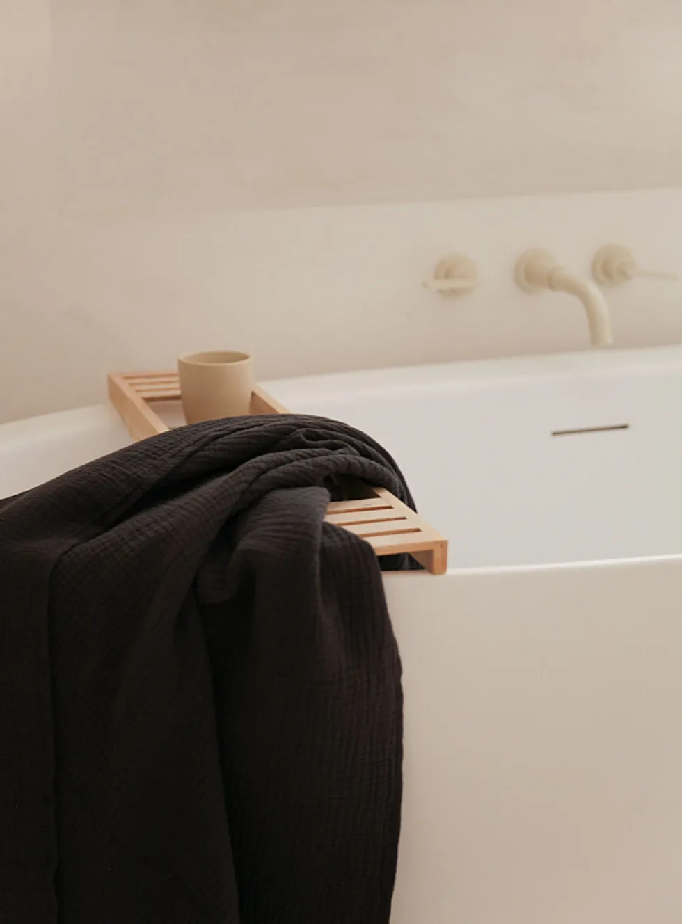 Waffled cotton bath sheet