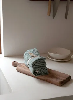 Waffled cotton tea towel set