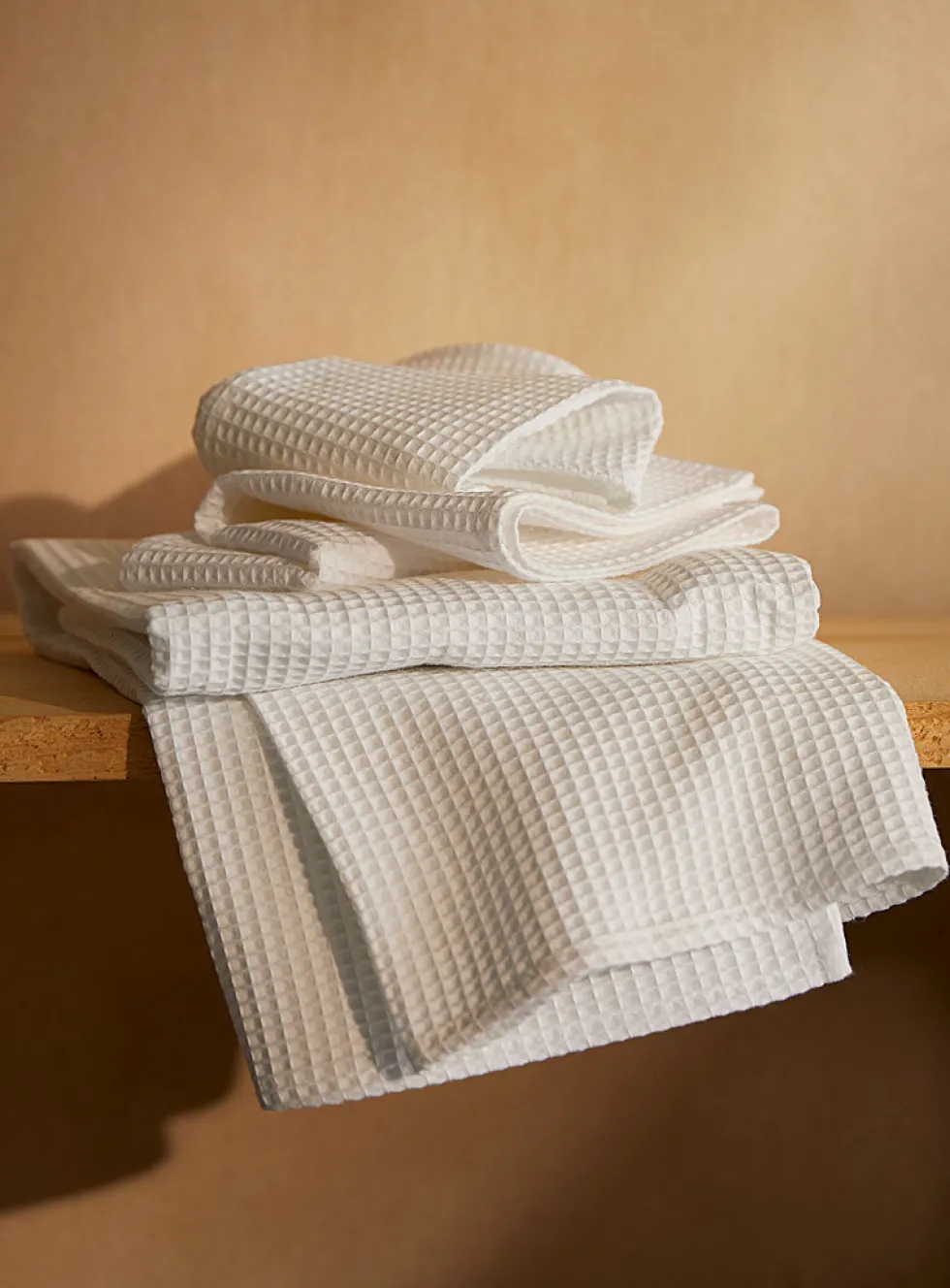 Waffled hand towels