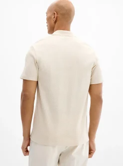 Waffled Johnny collar polo