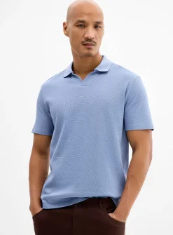 Waffled Johnny collar polo