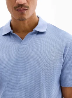 Waffled Johnny collar polo