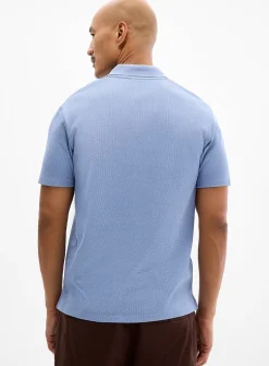 Waffled Johnny collar polo