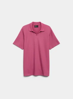 Waffled Johnny collar polo