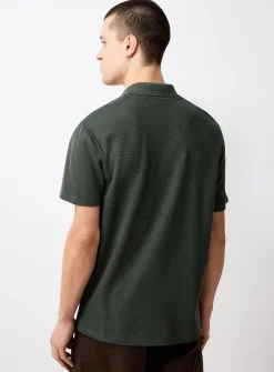 Waffled Johnny collar polo