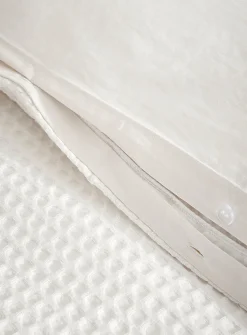 Waffled organic cotton duvet cover set