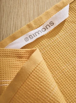 Waffled striped tea towel