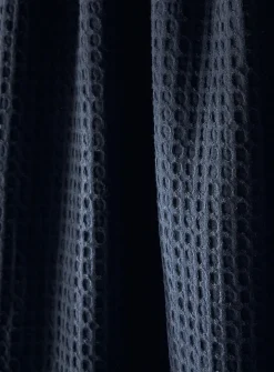 Waffled texture shower curtain