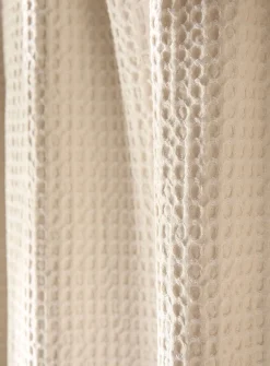 Waffled texture shower curtain