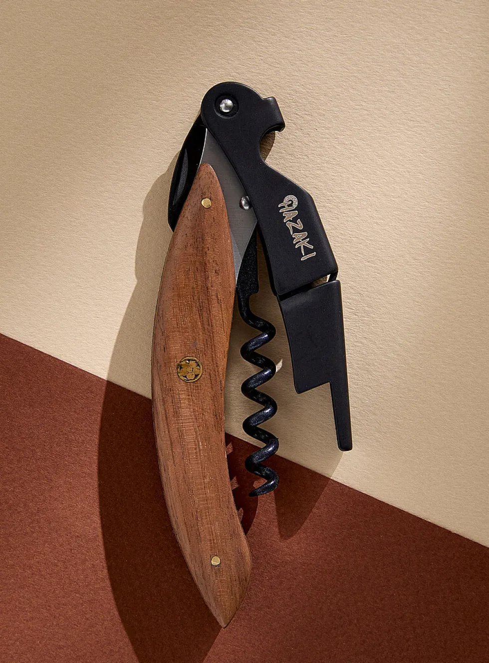 Walnut bottle opener