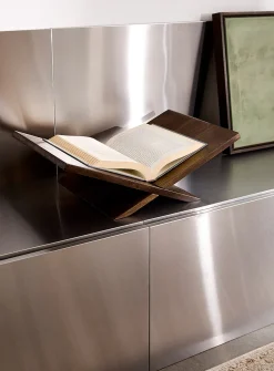 Walnut finish book holder