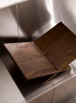 Walnut finish book holder