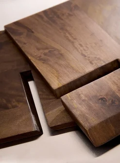Walnut finish book holder