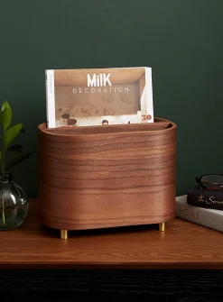 Walnut magazine holder