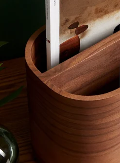 Walnut magazine holder