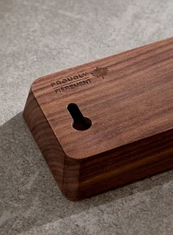 Walnut magnetic knife block