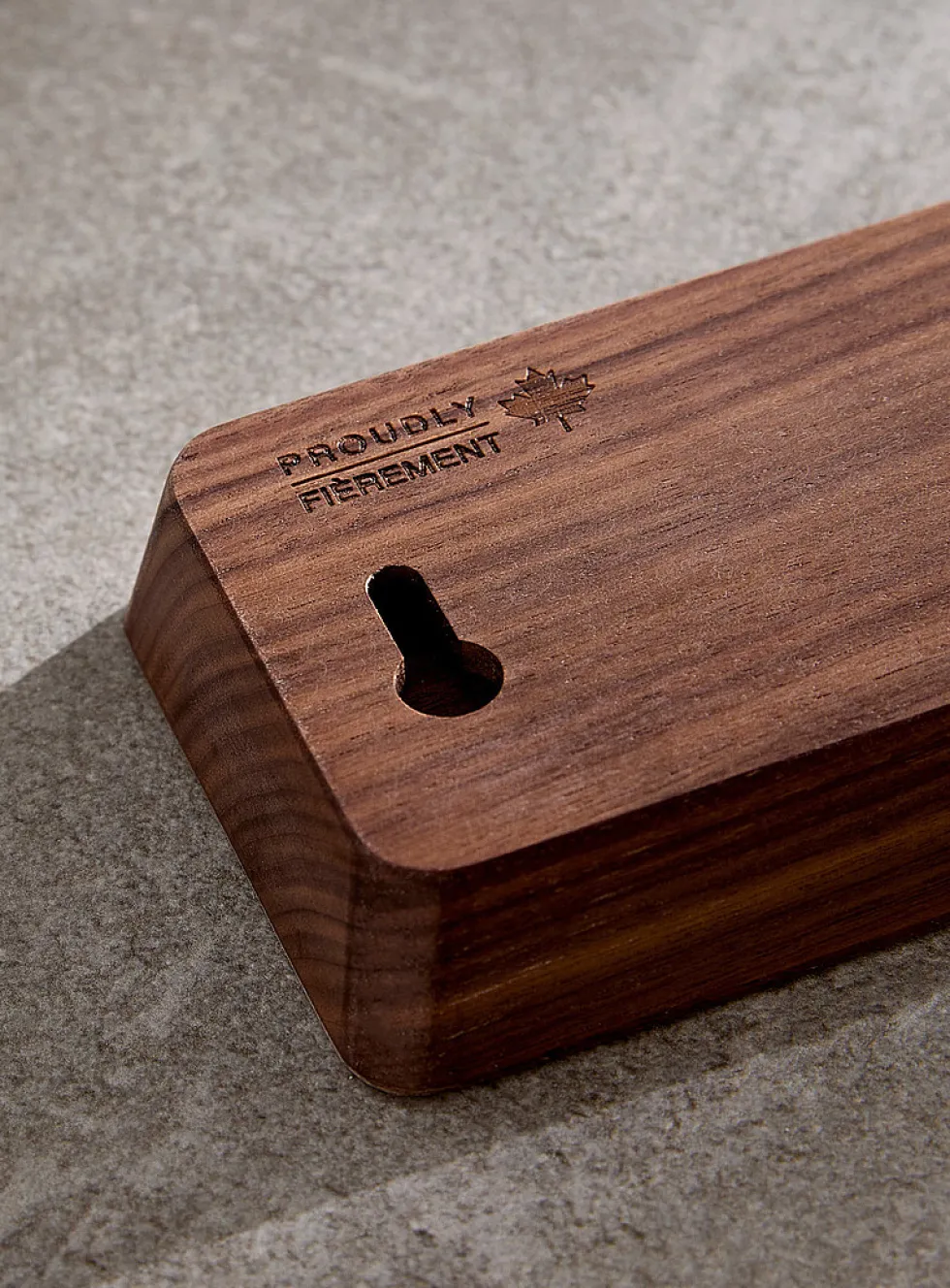 Walnut magnetic knife block