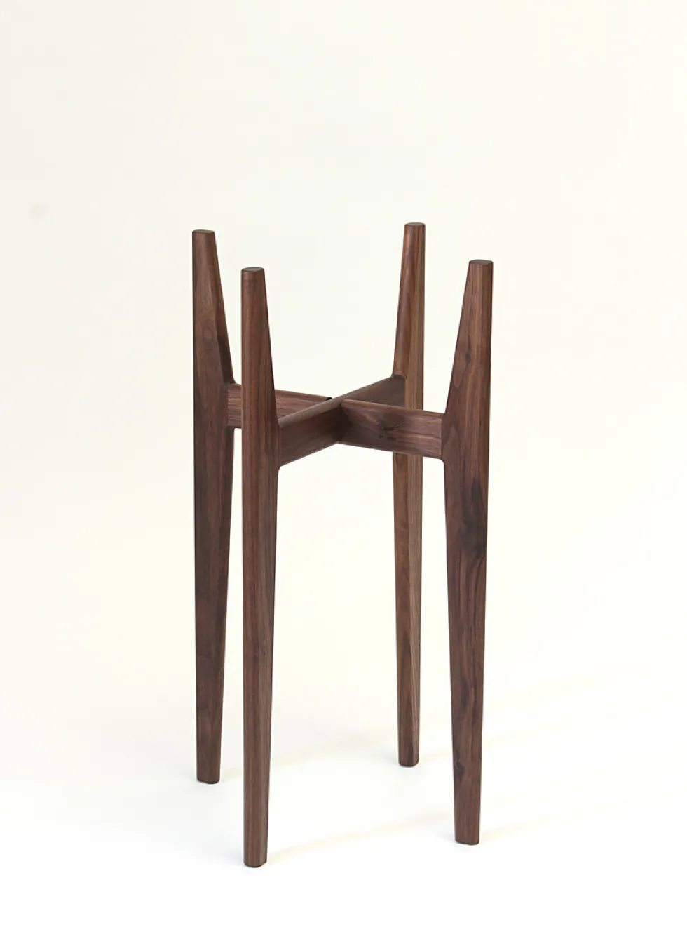 Walnut plant stand