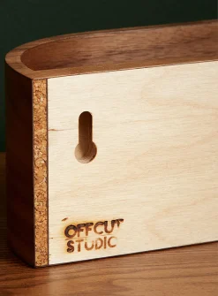 Walnut wall letter holder