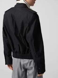 Washed cotton layered-effect jacket