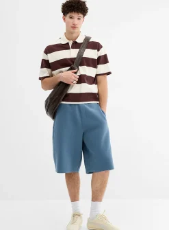 Washed double-knit jersey Bermudas