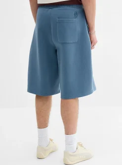 Washed double-knit jersey Bermudas