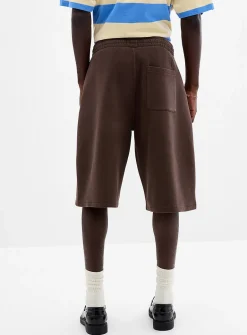 Washed double-knit jersey Bermudas