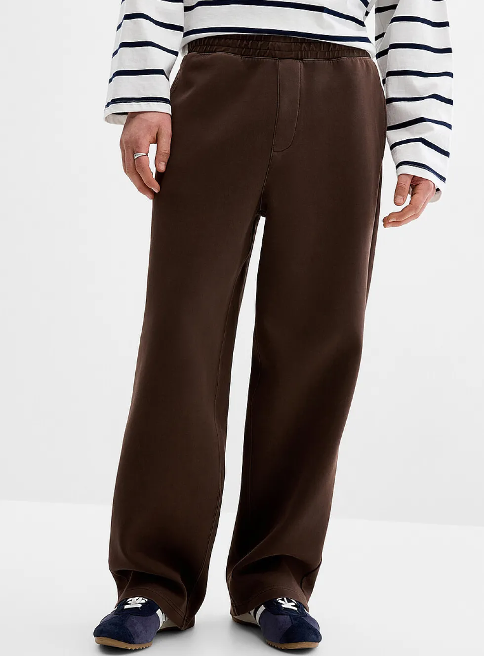 Washed double-knit jersey pant