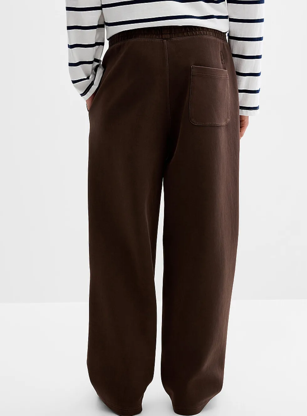 Washed double-knit jersey pant