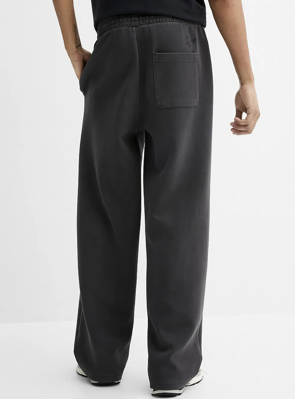 Washed double-knit jersey pant