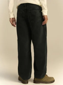 Washed heavy 5-pocket pant