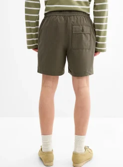 Washed recycled cotton deck short