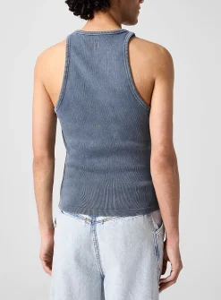 Washed ribbed tank