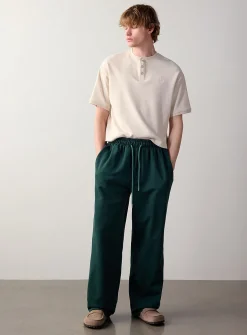 Washed wide-leg sweatpant