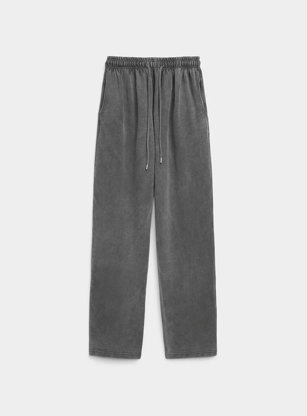 Washed wide-leg sweatpant