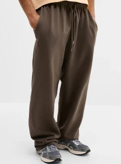 Washed wide-leg sweatpant