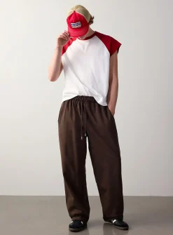 Washed wide-leg sweatpant