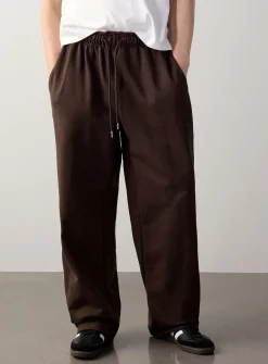 Washed wide-leg sweatpant
