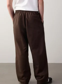 Washed wide-leg sweatpant