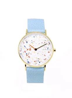 Watch with 36 mm terrazzo case