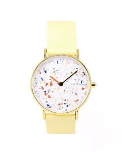 Watch with 36 mm terrazzo case