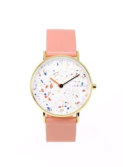 Watch with 36 mm terrazzo case