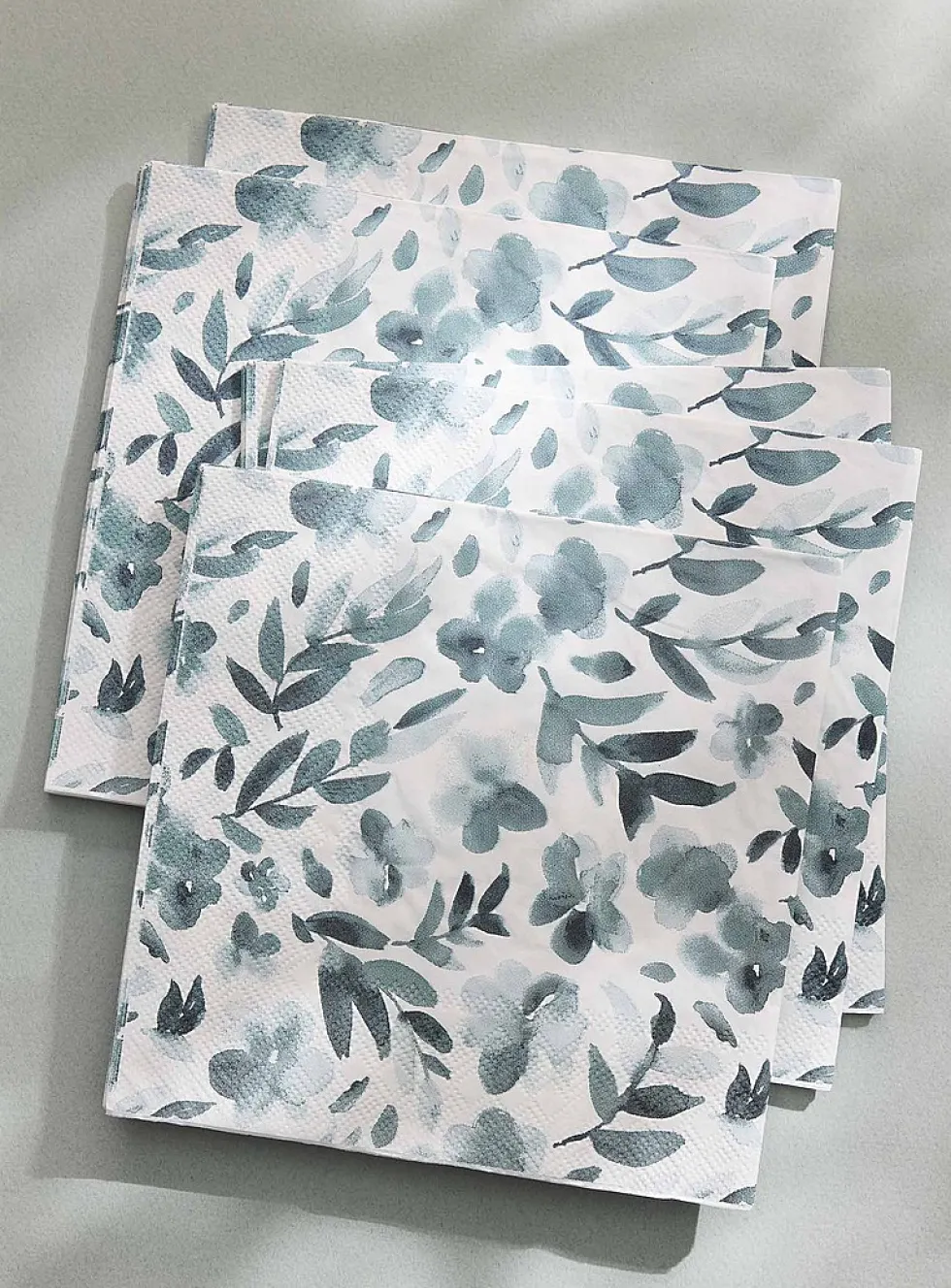 Watercolour blue flowers paper napkins
