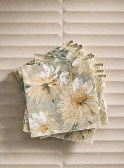 Watercolour floral paper napkins