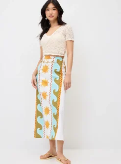 Waves and suns maxi skirt